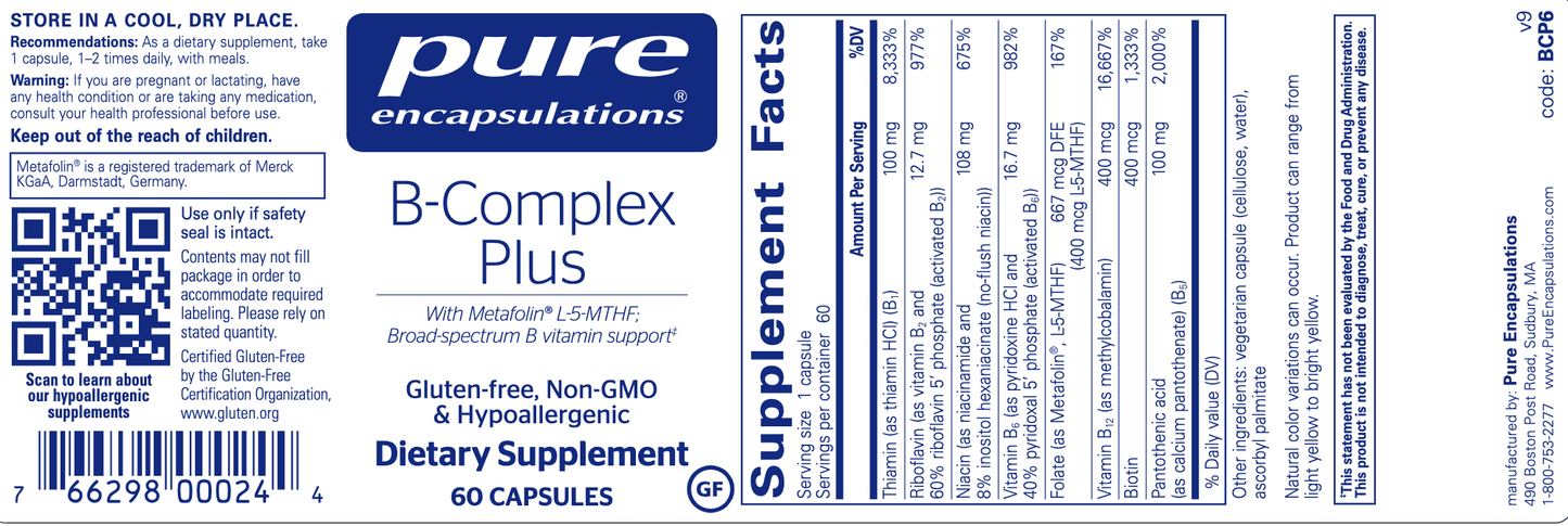 B-Complex Plus 60 vcaps