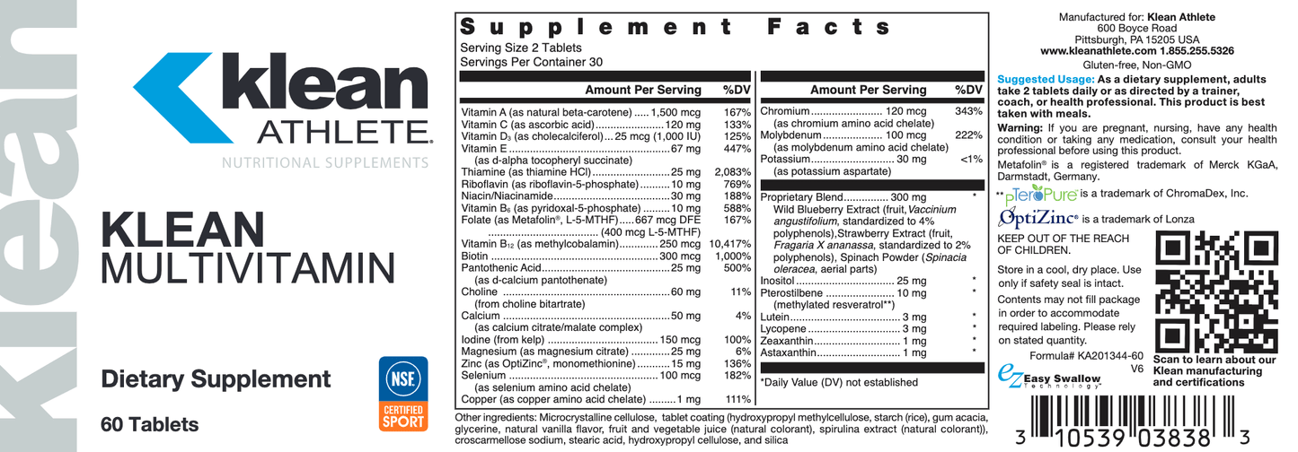 Klean Athlete MultiVitamin