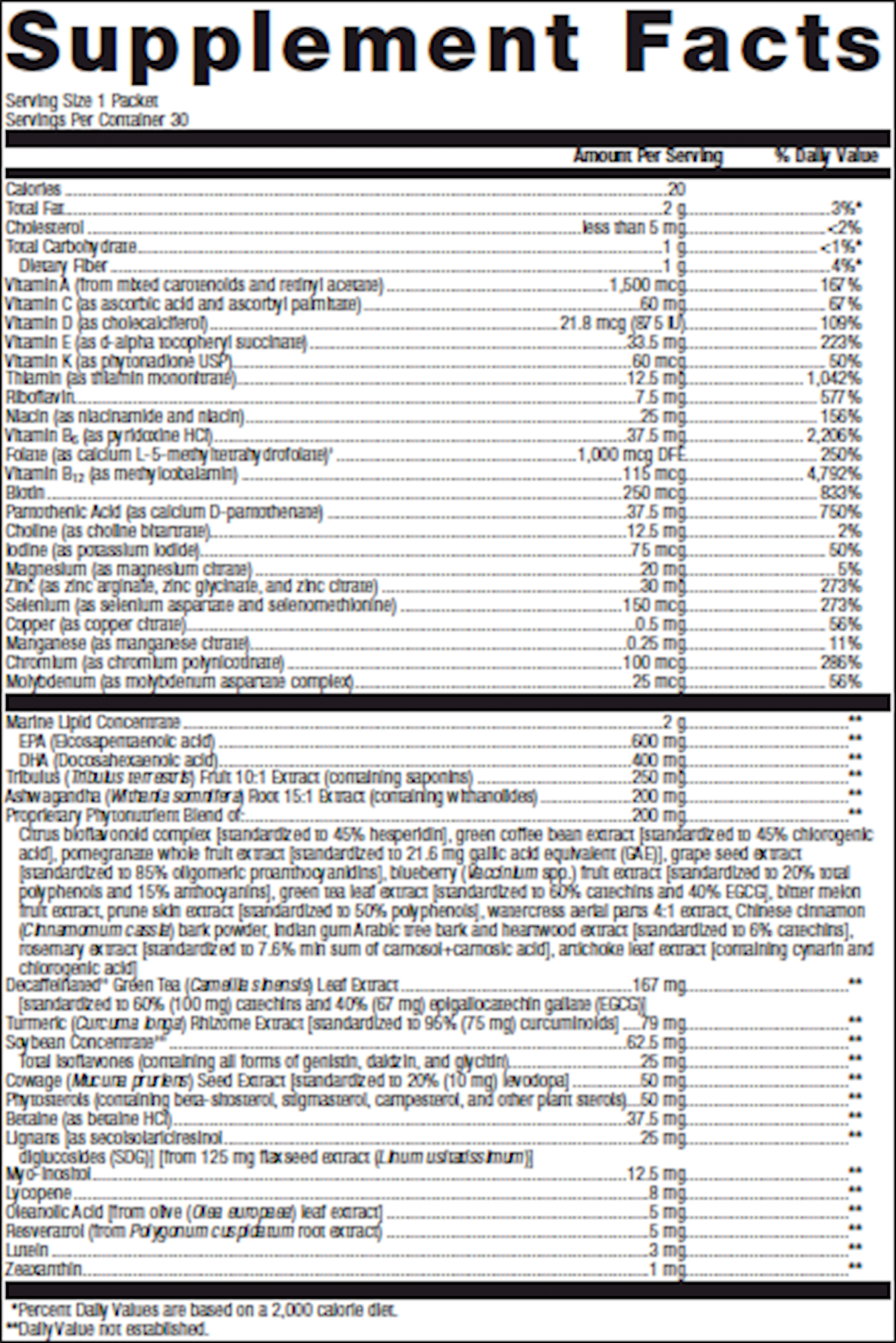 WELLNESS ESSENTIALS MEN VITALITY 30 PKTS