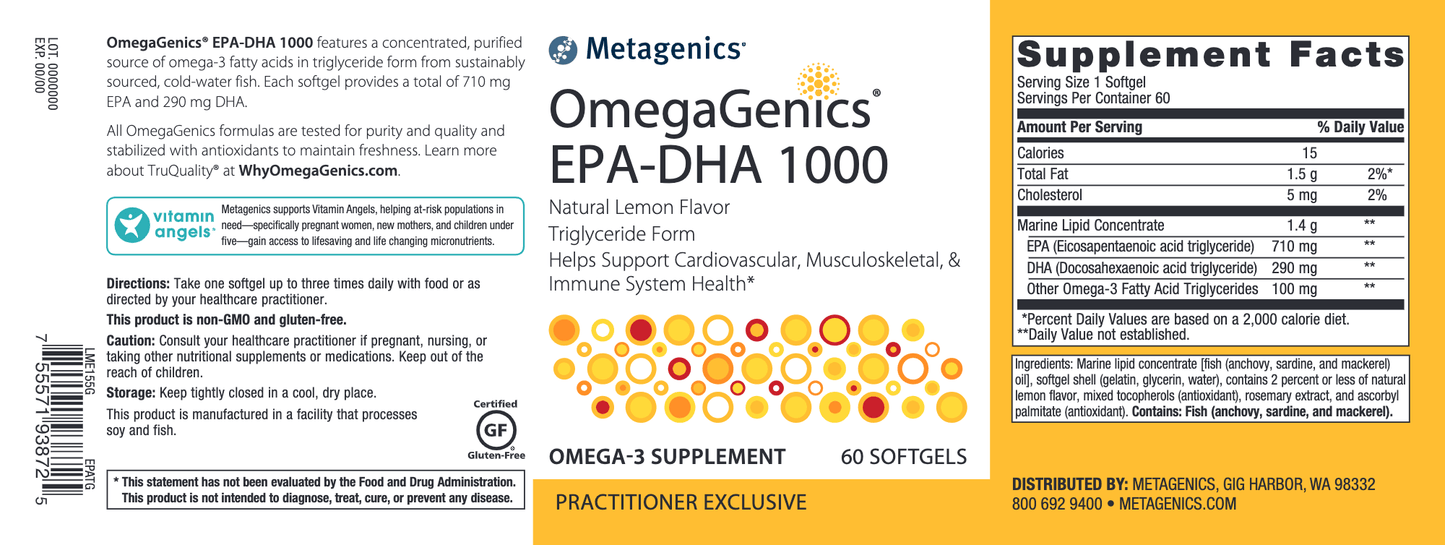 OmegaGenics EPA-DHA 1000 60 softgels