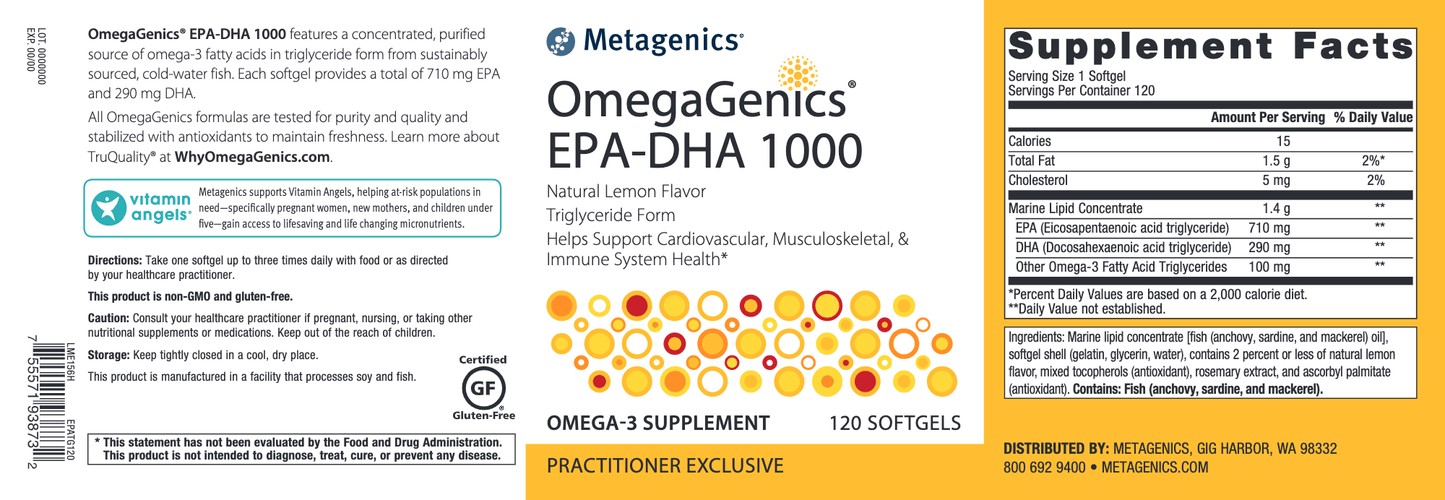 OmegaGenics EPA-DHA 1000 120 softgels