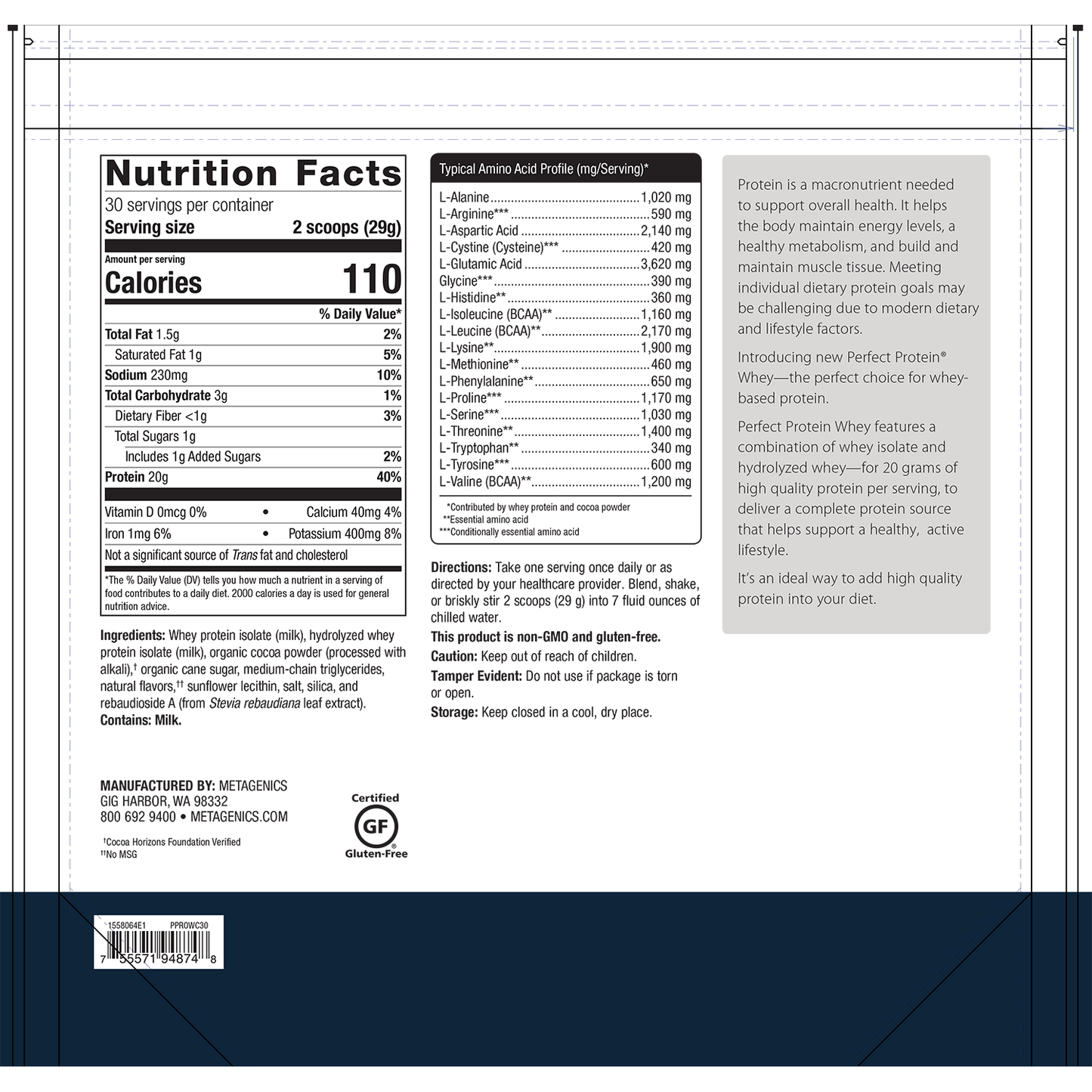 Perfect Protein Whey Chocolate 30.69