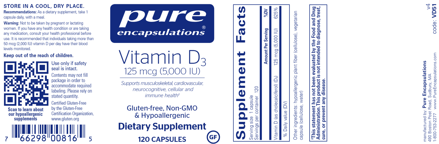 Vitamin D3 5000 IU 120 vcaps