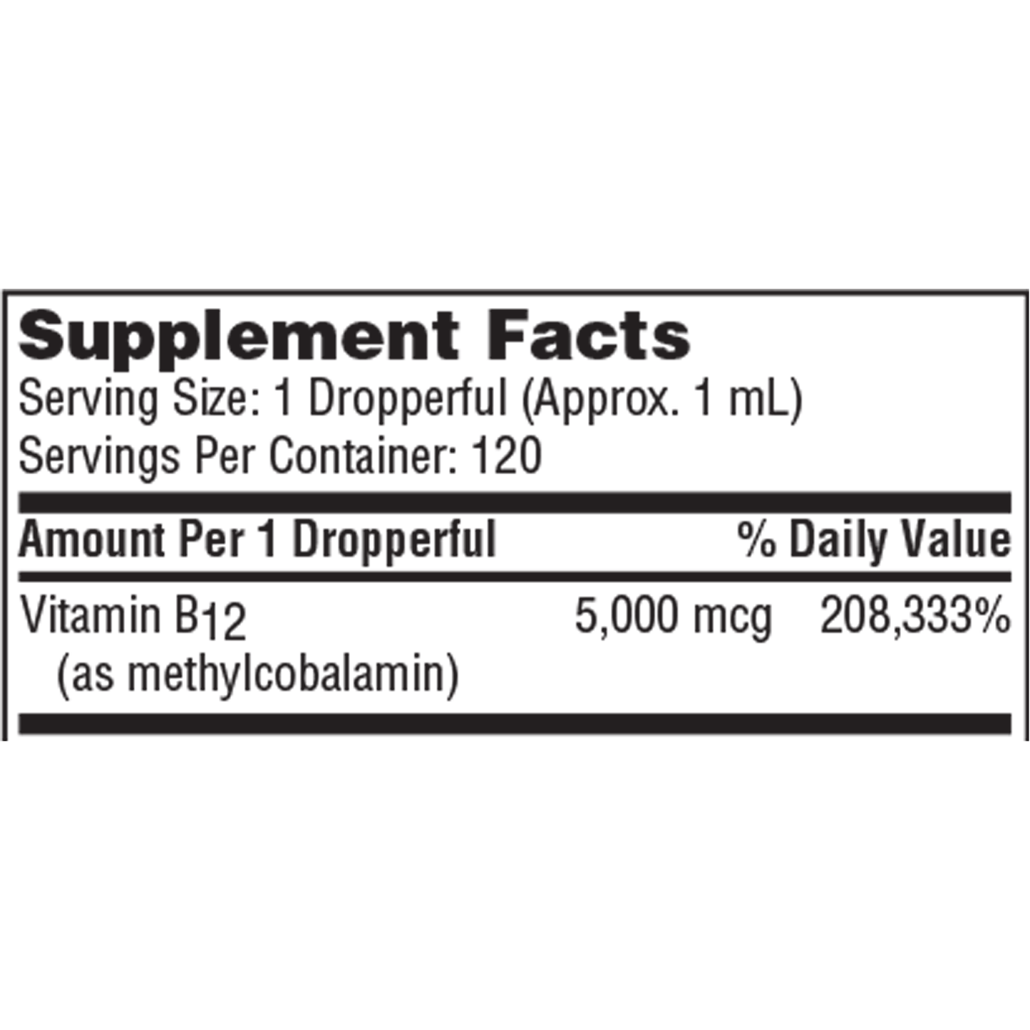 Vitamin B12 (Methycobalamin) 4oz